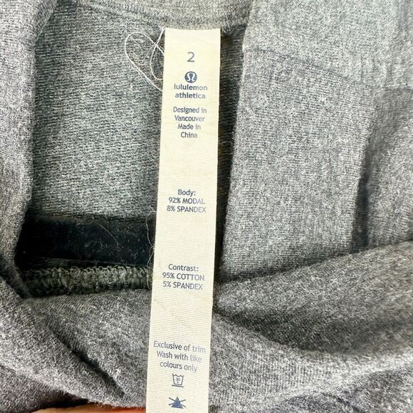 Lululemon Coast Wrap Sweater Cardigan Size 2 Modal Heathered Mod Black - Picture 8 of 8